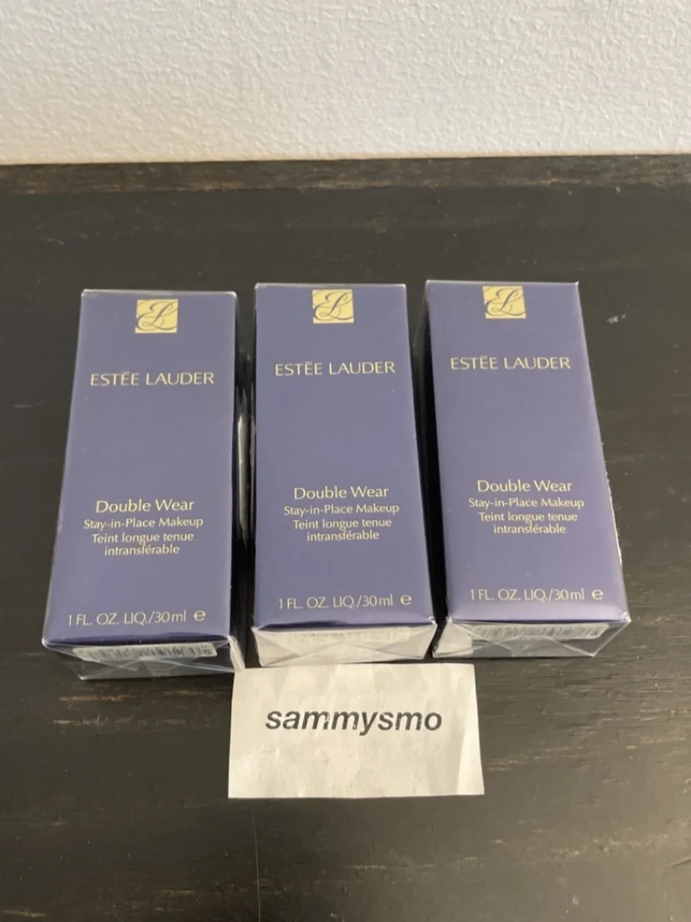 Estee Lauder Double Wear Stay In Place Makeup Foundation 1C0 Shell, ORIGINAL x3